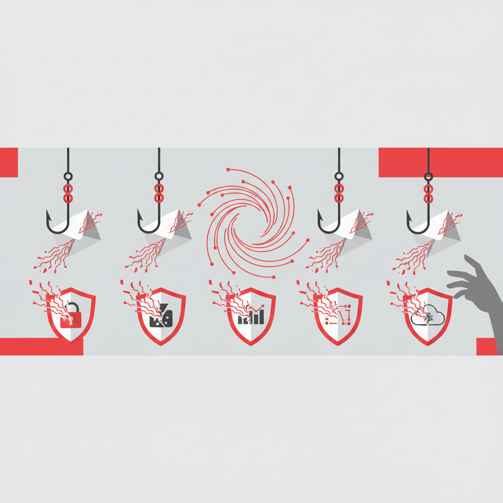 Diagram showing a phishing email with a malicious link, illustrating a spear phishing attempt