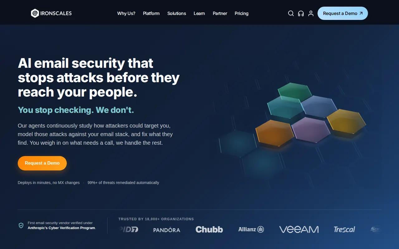 Ironscales homepage